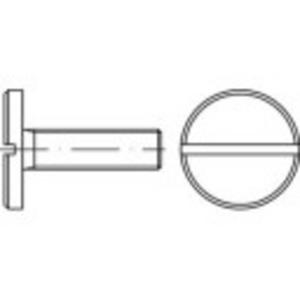 TOOLCRAFT 119043 Platkopschroeven M6 8 mm Sleuf DIN 923 Staal Galvanisch verzinkt 100 stuk(s)