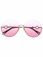 Chloé Eyewear lunettes de soleil Sofya à monture ronde - Or