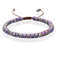 Memphis Bohemia Kralen Armband - 4mm Kristal Glas Paars