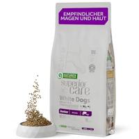 Nature's Protection Superior Care Hypoallergeen hondenvoer, droog en graanvrij, voor alle rassen, puppyvoer met zalm voor witte honden, verwijdert bruine traanvlekken, 1,5 kg