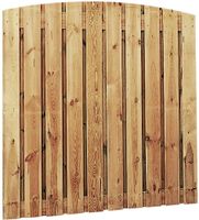 Schutting tuinscherm toog zichtdicht 21 planks 180x180cm RVS