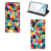 Samsung Galaxy Note 10 Plus Hoesje met Magneet Geruit