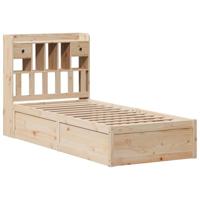 vidaXL Bedframe zonder matras massief grenenhout 90x190 cm, bed, ledikant, massief houten bedframe, bedbodem, bed frame, slaapmeubel, eenpersoonsbed