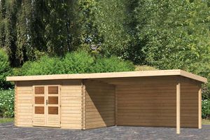 Woodfeeling | Tuinhuis Bastrup 7 met Overkapping 4,0 en Achterwand