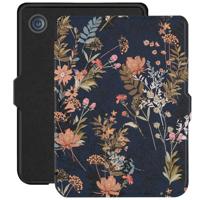 Lunso - Geschikt voor Kobo Clara 2E hoes (6 inch) - Vegan Saffiano Leren sleep cover - Urban Park