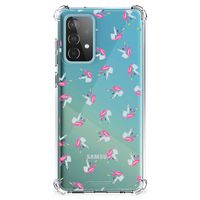 Doorzichtige Silicone Hoesje voor Samsung Galaxy A52 4G/5G Unicorns - thumbnail