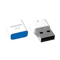 Philips Pico Edition High Speed 2.0 USB Flash Drive 16 GB Ultra Small voor PC, laptop, computer, Smart TV, car-audio en meer, leessnelheid tot 21 MB/s