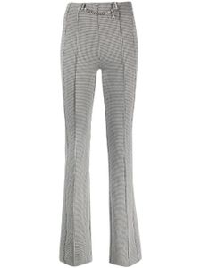 Patrizia Pepe pantalon évasé à motif pied-de-poule - Noir