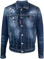 DSQUARED2 veste en jean à effets usés - Bleu - thumbnail