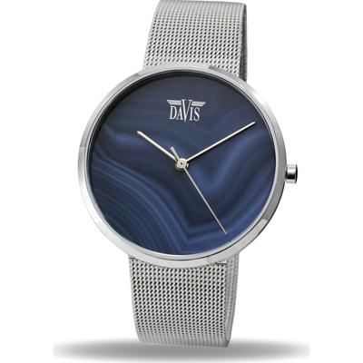 Davis Stone 2334 Blue Agaath Horloge