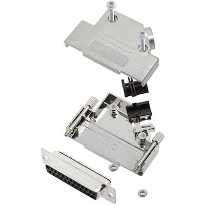 TRU COMPONENTS TCD45PKM25DMSK 7709852 connectorset SUB-D 45° aantal polen (nummer): 25 soldeerpunten 1 stuk.