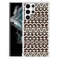 Samsung Galaxy S22 Ultra Doorzichtige Silicone Hoesje Aztec Brown