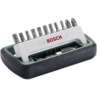 Bosch Accessories 2608255995 Bitset 12-delig Plat, Kruiskop Phillips, Kruiskop Pozidriv, Inbus, Binnen-zesrond (TX)