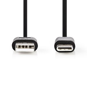 Nedis CCGB60600BK20 USB-kabel 2 m USB 2.0 USB C USB A Zwart