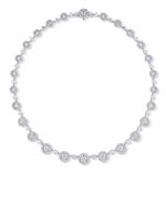 David Morris collier Elizabeth en or blanc 18ct serti de diamants - Argent