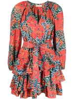 Ulla Johnson robe courte Cecily à imprimé abstrait - Rouge - thumbnail