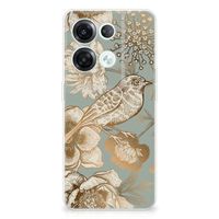 TPU Case voor OPPO Reno8 Pro Vintage Bird Flowers