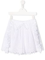 Alberta Ferretti Kids embroidered ruffled shorts - Blanc - thumbnail