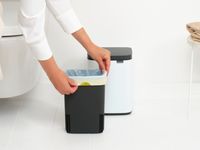 Brabantia bo afvalemmer 4 liter met kunststof binnenemmer white - thumbnail