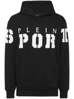 Plein Sport hoodie en coton à logo imprimé - Noir - thumbnail