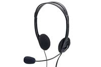 ednet Stereo PC Headset Volumeregelaar - 3,5mm Stereo Stekker - Hoofdtelefoon 20Hz-20kHz - Micro 30Hz-16kHz - Kabellengte 1,8m