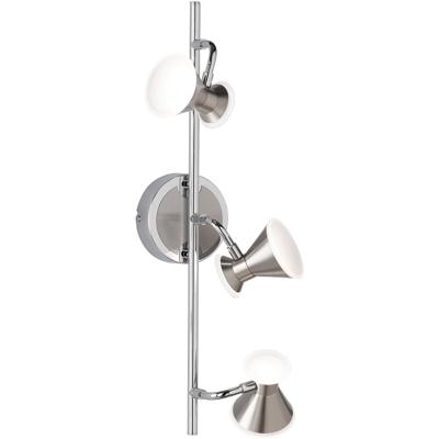 LED Plafondspot - Trion Diklom - 12W - Warm Wit 3000K - 3-lichts - Rechthoek - Mat Nikkel - Aluminium