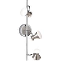 LED Plafondspot - Trion Diklom - 12W - Warm Wit 3000K - 3-lichts - Rechthoek - Mat Nikkel - Aluminium