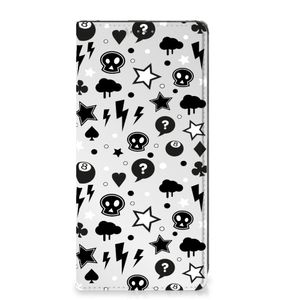 Mobiel BookCase Samsung Galaxy A34 Silver Punk