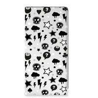 Mobiel BookCase Samsung Galaxy A34 Silver Punk - thumbnail