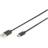 Digitus 1.8m, USB3.0-C/USB3.0-A 1.8m USB C USB A Zwart