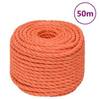 Werktouw 10 mm 50 m polypropeen oranje