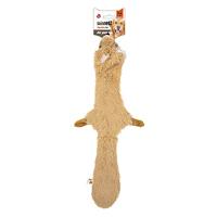 BarkButler x Fofos Skinneez Vulling Gratis Eekhoorn Squeaky Dog Toy, Bruin|voor kleine grote honden (5-30kg) |2 piepen|Super zachte stof|voor alle rassen|Kauw, sleepboot, halen