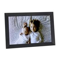TFA Dostmann Digitale wifi-fotolijst, 10 inch, 37.1000, met FRAMEO-app, USB-aansluiting, voor video en foto's, tijd + weerweergave, eenvoudige installatie, zwart