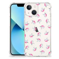 Doorzichtige Silicone Hoesje voor iPhone 13 mini Unicorns