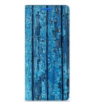 OPPO Reno 6 Pro Plus 5G Book Wallet Case Wood Blue