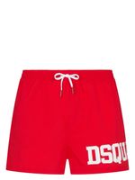 DSQUARED2 short de bain à logo imprimé - Rouge - thumbnail