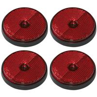 Pro Plus Reflector - set 4x - rood - schroefbevestiging - 60mm - rond