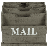 Mailbox Dante groot + la grijs + zwarte finish