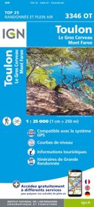 Wandelkaart - Topografische kaart 3346OT Toulon | IGN - Institut Géogr