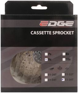 Edge Cassette 9 speed CS-M5009 11-36T zilver