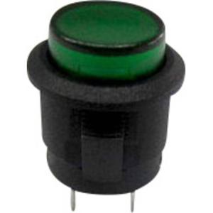 TRU COMPONENTS 1587807 TC-R13-523AL-05GN Druktoets 250 V/AC 1.5 A 1x uit/(aan) Moment Groen 1 stuk(s)