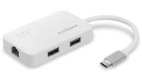 Edimax EU-4308 - USB-C naar 3-poorts USB 3.0 Gigabit Ethernet Hub