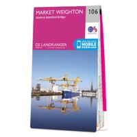 Wandelkaart - Topografische kaart 106 Landranger Market Weighton, Gool - thumbnail