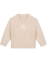 Dolce & Gabbana Kids pull à patch logo - Tons neutres - thumbnail