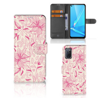 OPPO A72 | OPPO A52 Hoesje Pink Flowers - thumbnail