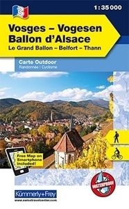 Wandelkaart 03 Outdoorkarte FR Vogesen - Ballon d'Alsace - Vogezen | K