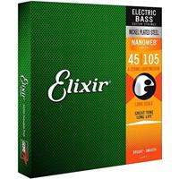 Elixir® Strings vernikkelde stalen snaren voor viersnarige basgitaar met NANOWEB®-Coating, lange nek, licht/medium (.045-.105)