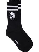 AMIRI chaussettes à logo en intarsia - Noir