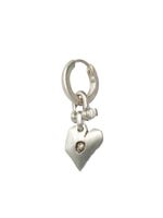 Parts of Four boucle d'oreille Jazz's Solid Heart en argent sterling sertie de diamant