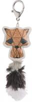 Nici sleutelhanger wasbeer grafisch junior 12 cm kunstleer bruin